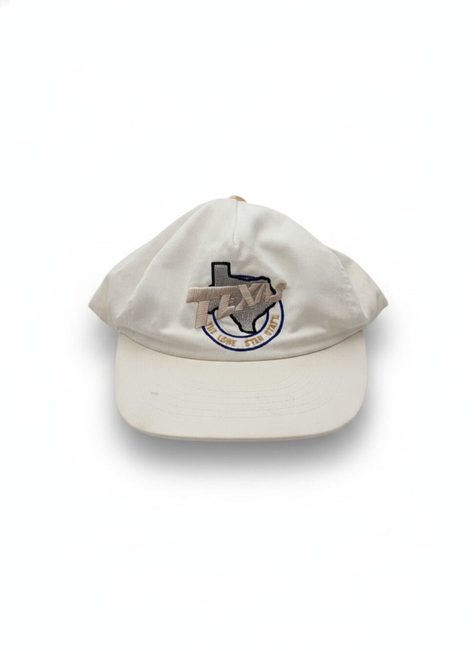 Vintage 90s Texas Lone Star State Dad Hat Baseball Cap Off White Snapback USA Ma - Picture 1 of 5